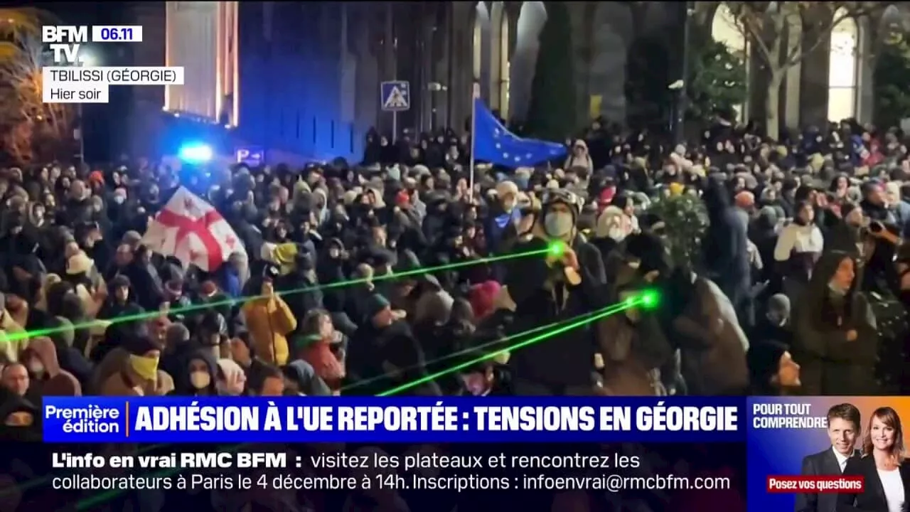 En Géorgie, la police tire des gaz lacrymogènes contre des manifestants pro-UE