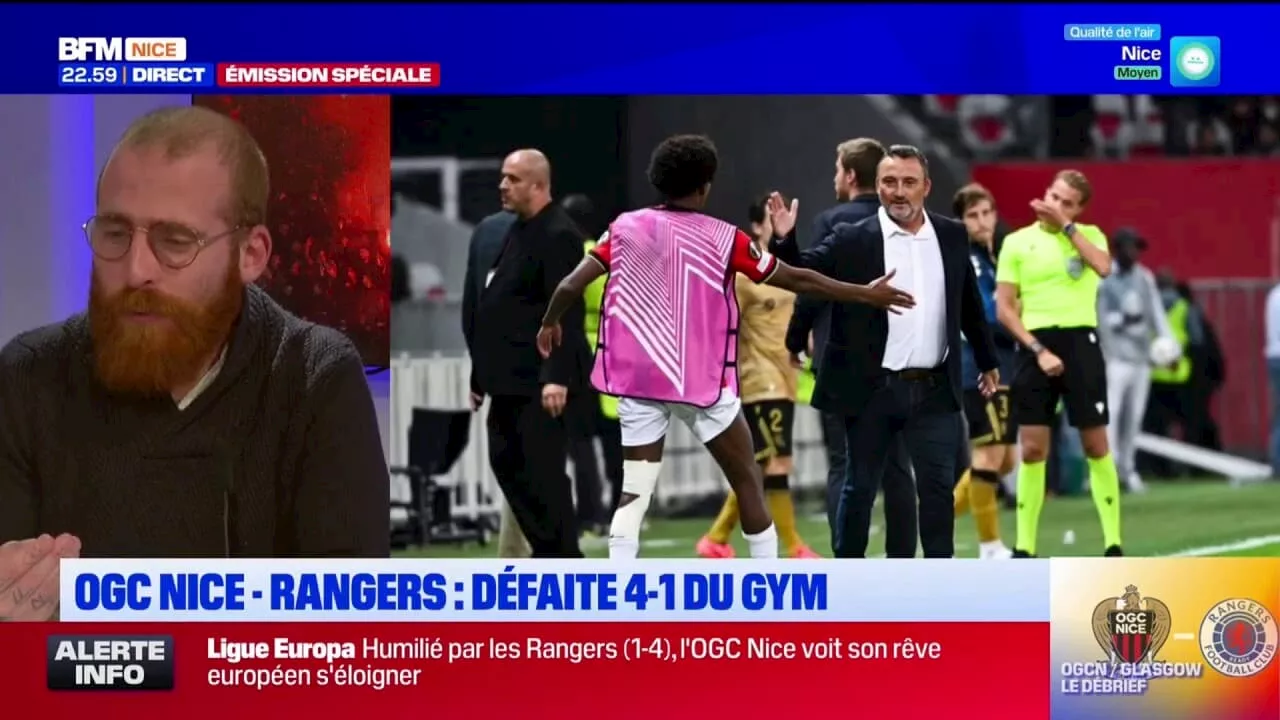 Ligue Europa: humilié par les Rangers, l'OGC Nice est avant-dernier de la compétition