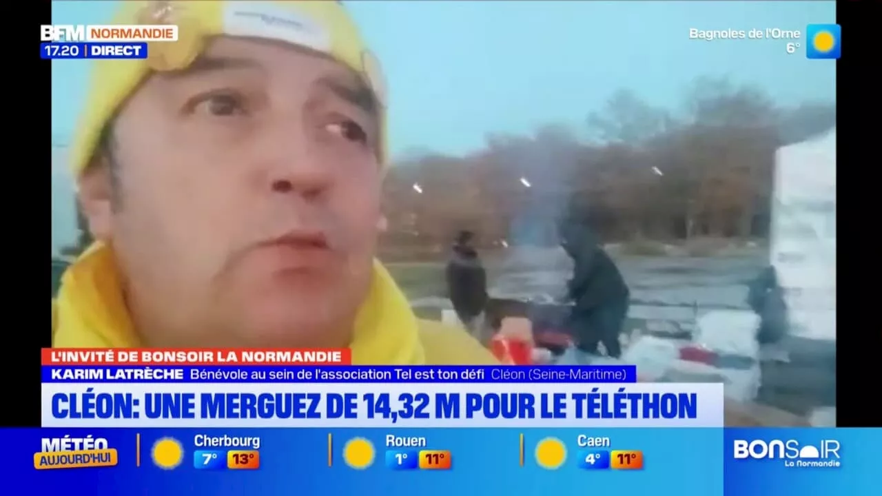 Seine-Maritime: une merguez de 14,32m pour le Téléthon à Cléon