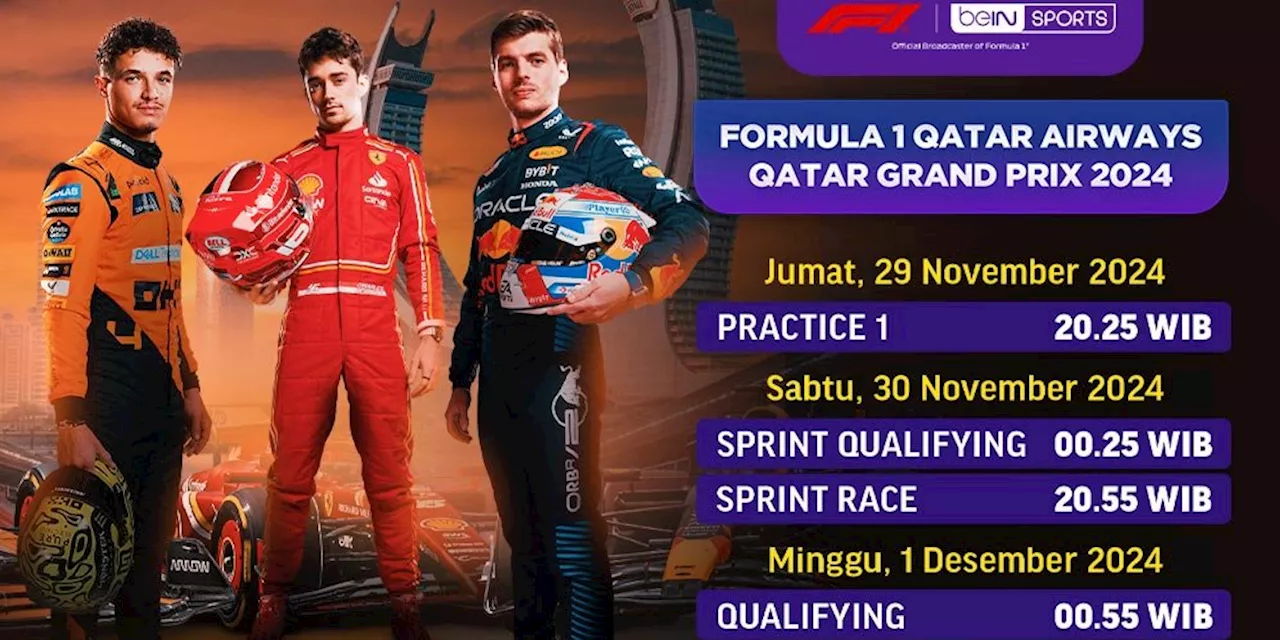 Jadwal dan Link Siaran Langsung Formula 1 Grand Prix Qatar 2024 di Vidio, 29 November-1 Desember 2024