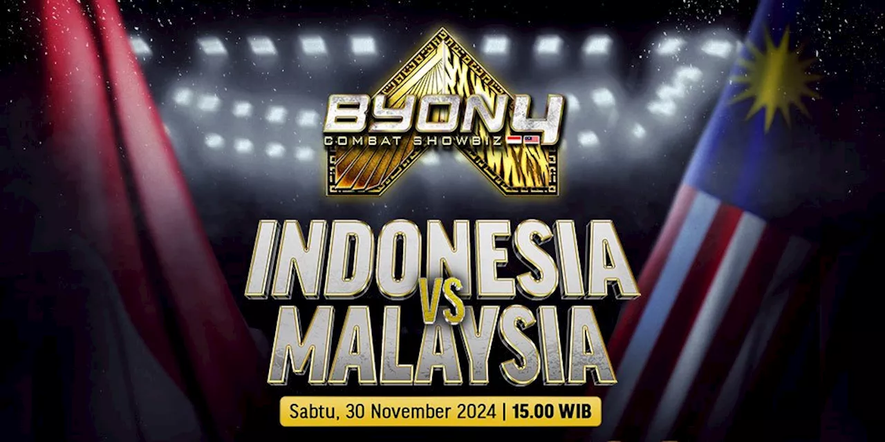 Saksikan Pertarungan Indonesia Vs Malaysia di Byon Combat Showbiz Vol. 4 Tayang di Video