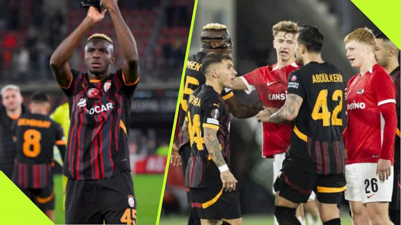 AZ Alkmaar Players Scramble to Get Osimhen’s Jersey After Europa League Clash vs Galatasaray