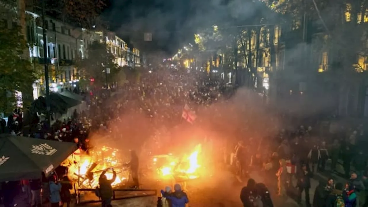 Georgia citizens, diplomats protest after incoming government halts talks on joining EU