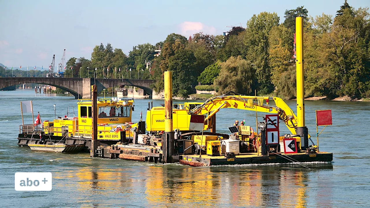 Rheintieferlegung: Erste Erkenntnisse nach Probeaushub sind da – kann der Bagger ins Wasser stürzen?