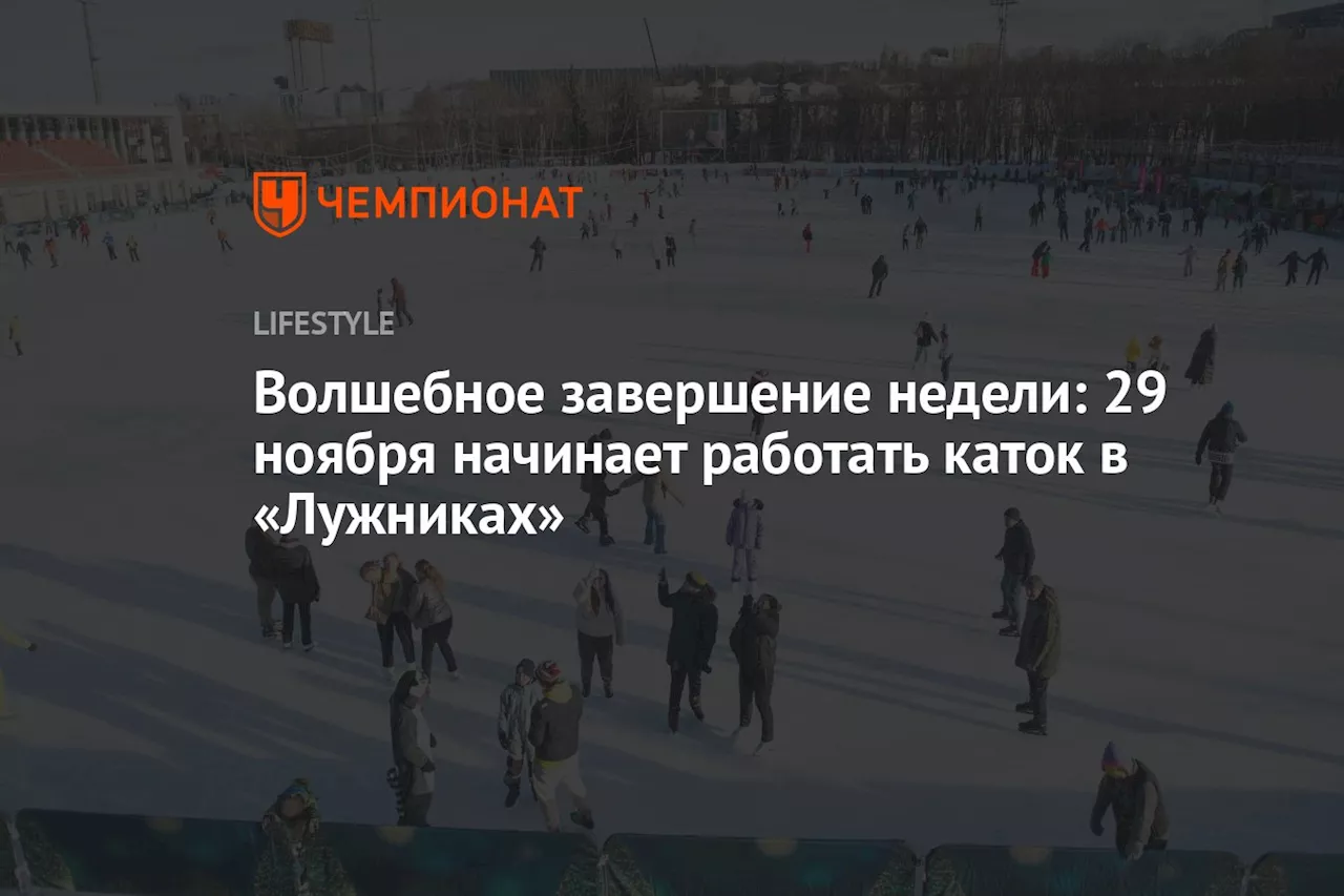 В «Лужниках» открылся большой зимний каток с новогодней тематикой