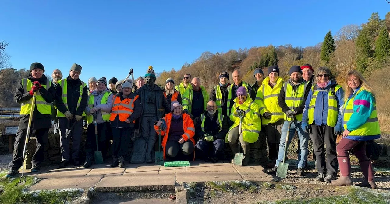 Dedicated group of volunteers help with Balmaha Tom Weir garden clean-up