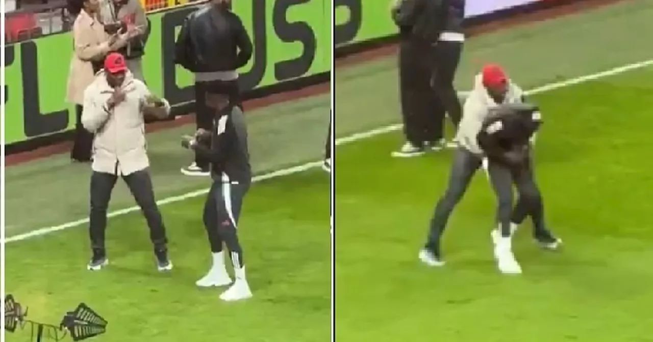 Francis Ngannou 'flattens' Andre Onana in humorous Old Trafford wrestle