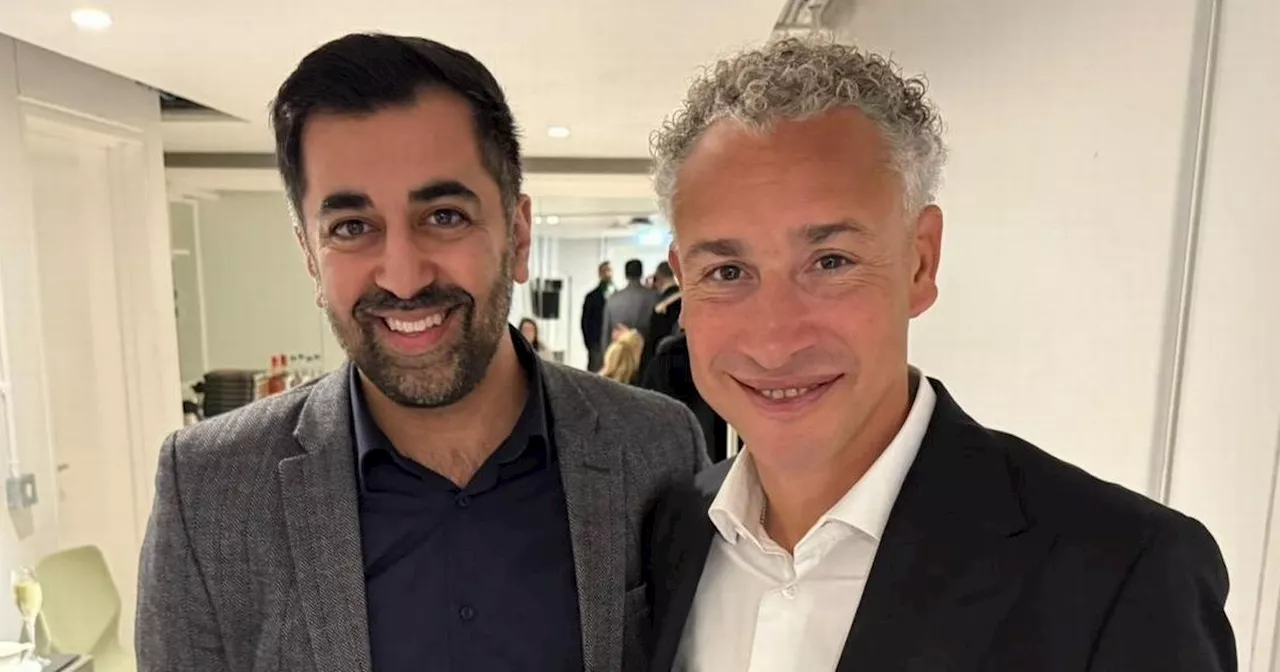 Humza Yousaf poses for photo with 'childhood hero' Celtic legend Henrik Larsson