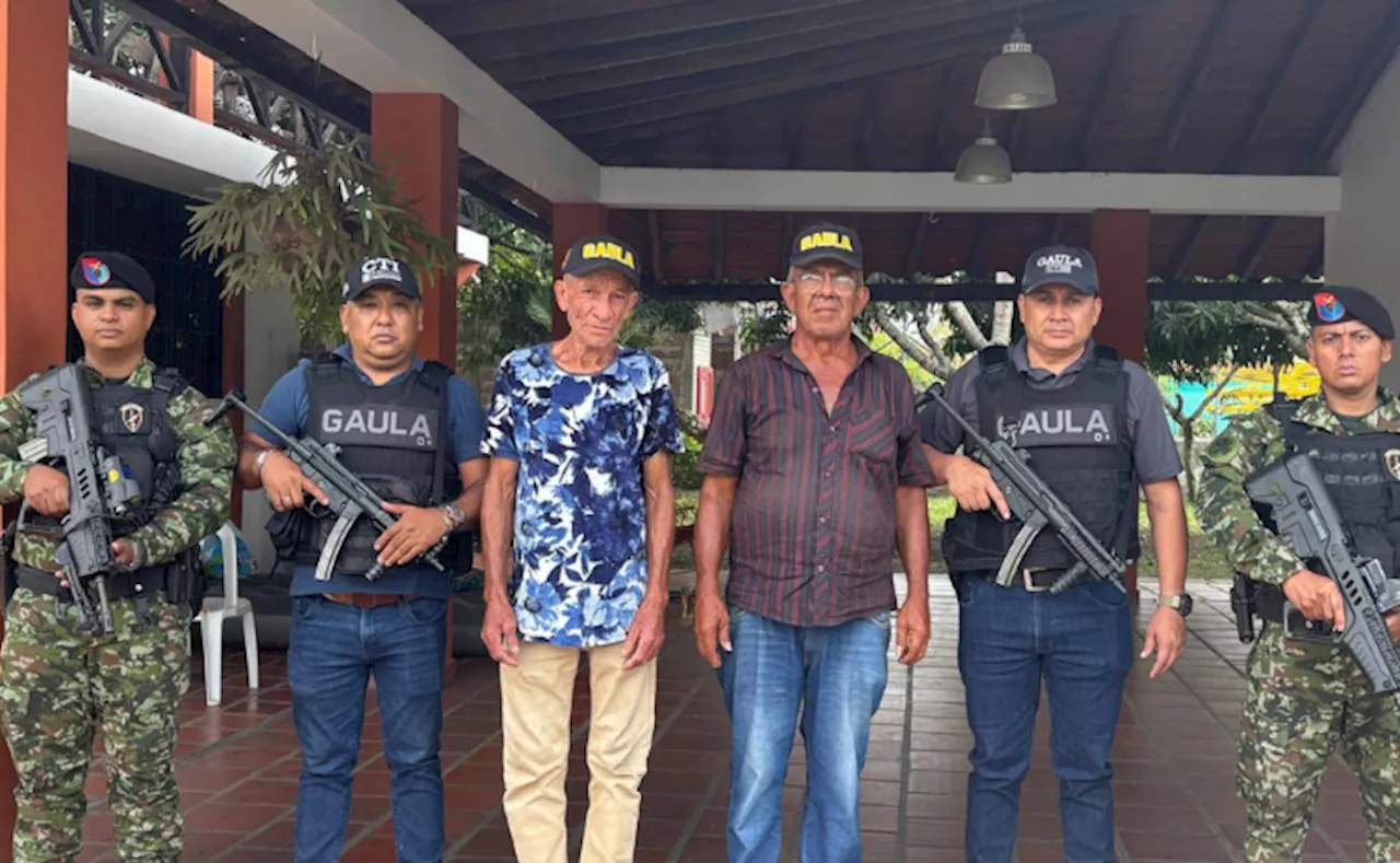 Rescataron a dos adultos mayores secuestrados en Candelaria, Valle