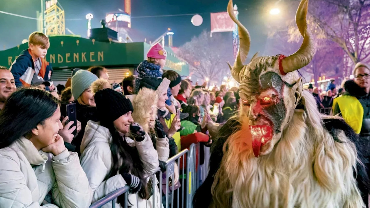 Perchten in Wien: Gruselige Kreaturen am ersten Adventsonntag