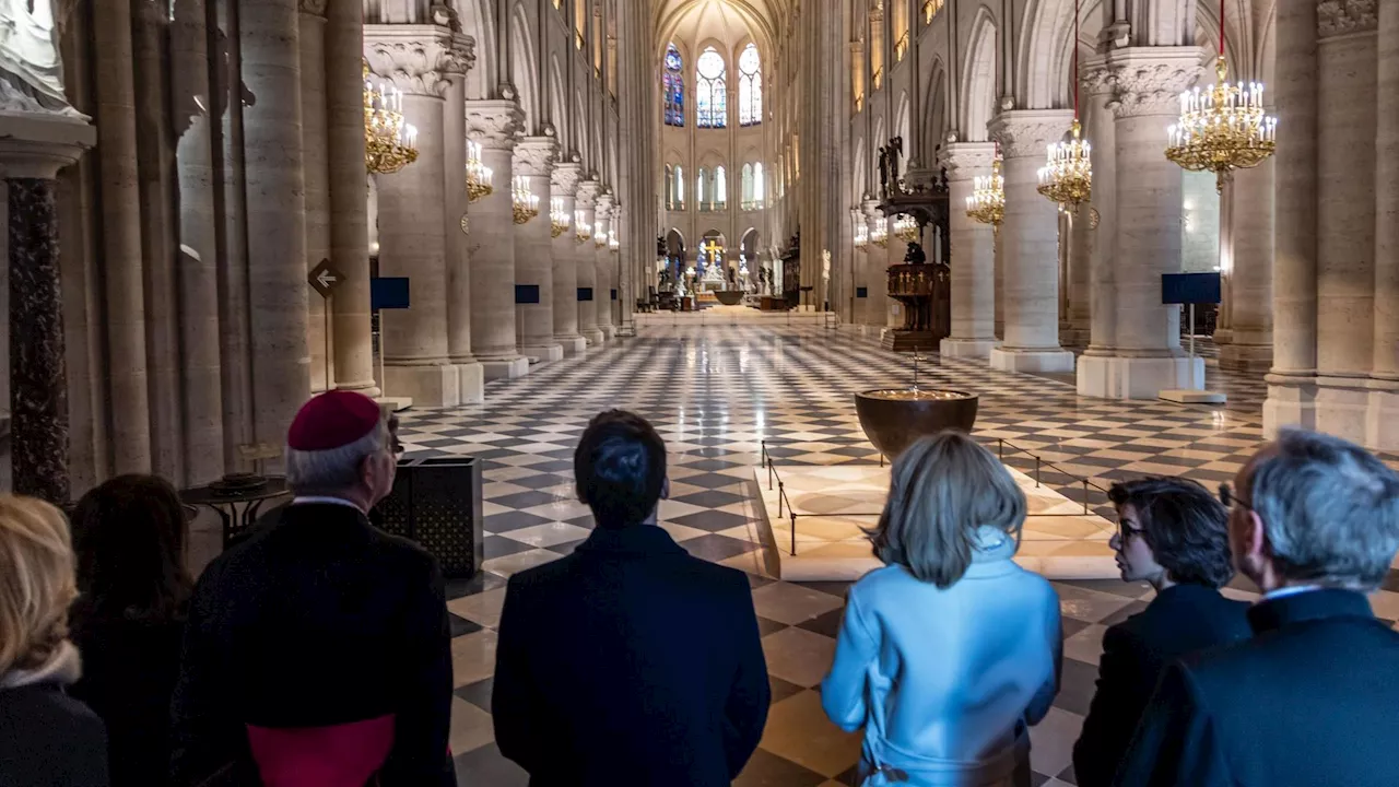 La restauración de Notre Dame de París deslumbra a Emmanuel Macron