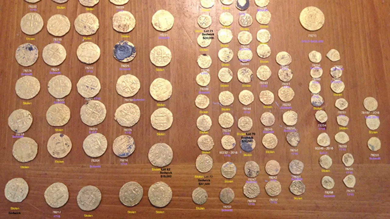 37 stolen gold coins from 18th-century shipwreck recovered, 13 still missing