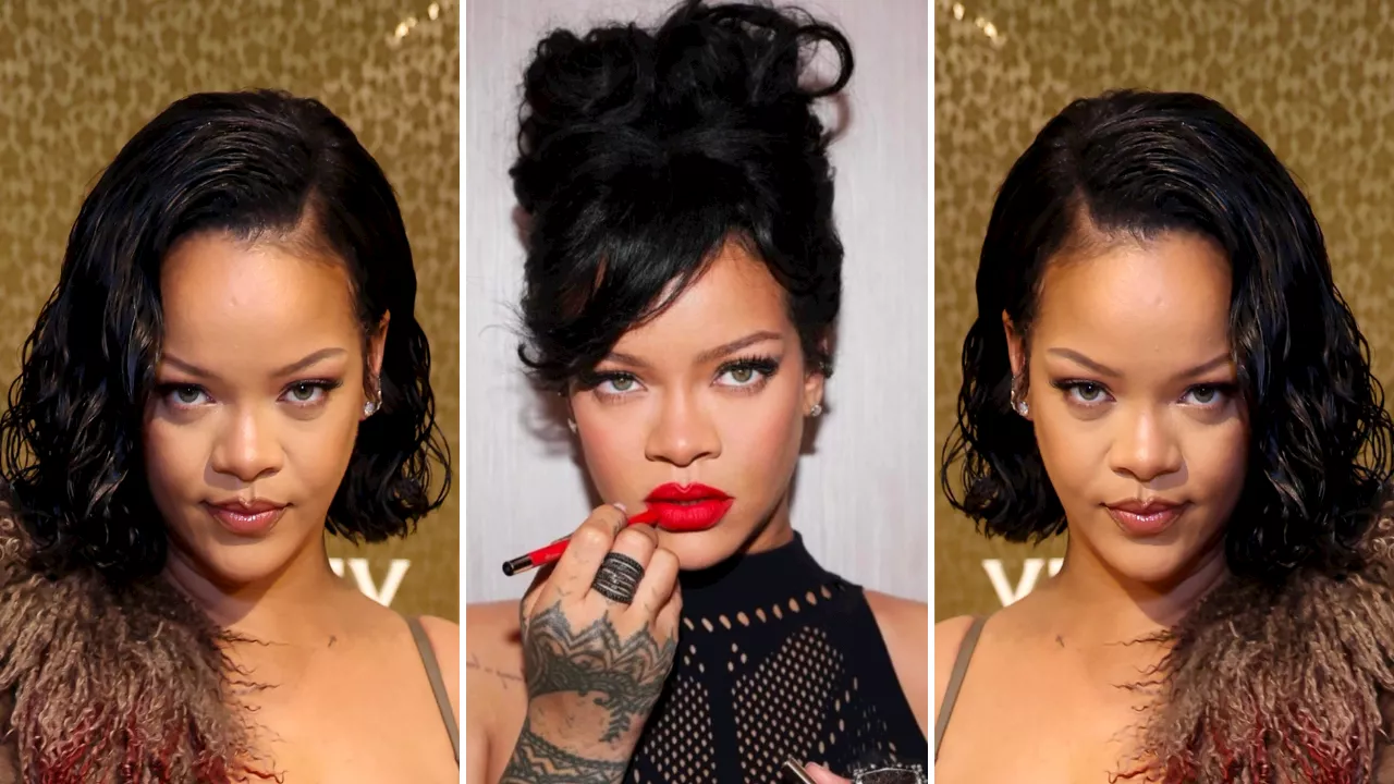 Rossetto rosso e raccolto corvino: la tendenza per le Feste secondo Rihanna è 'more is more'