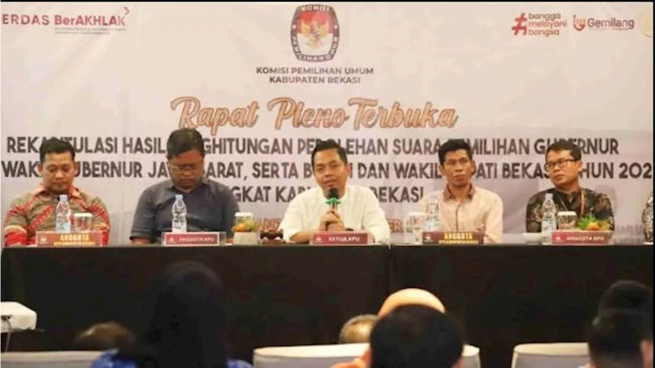 KPU Kabupaten Bekasi Gelar Rapat Pleno Rekapitulasi Suara Pilkada Mulai Hari Ini