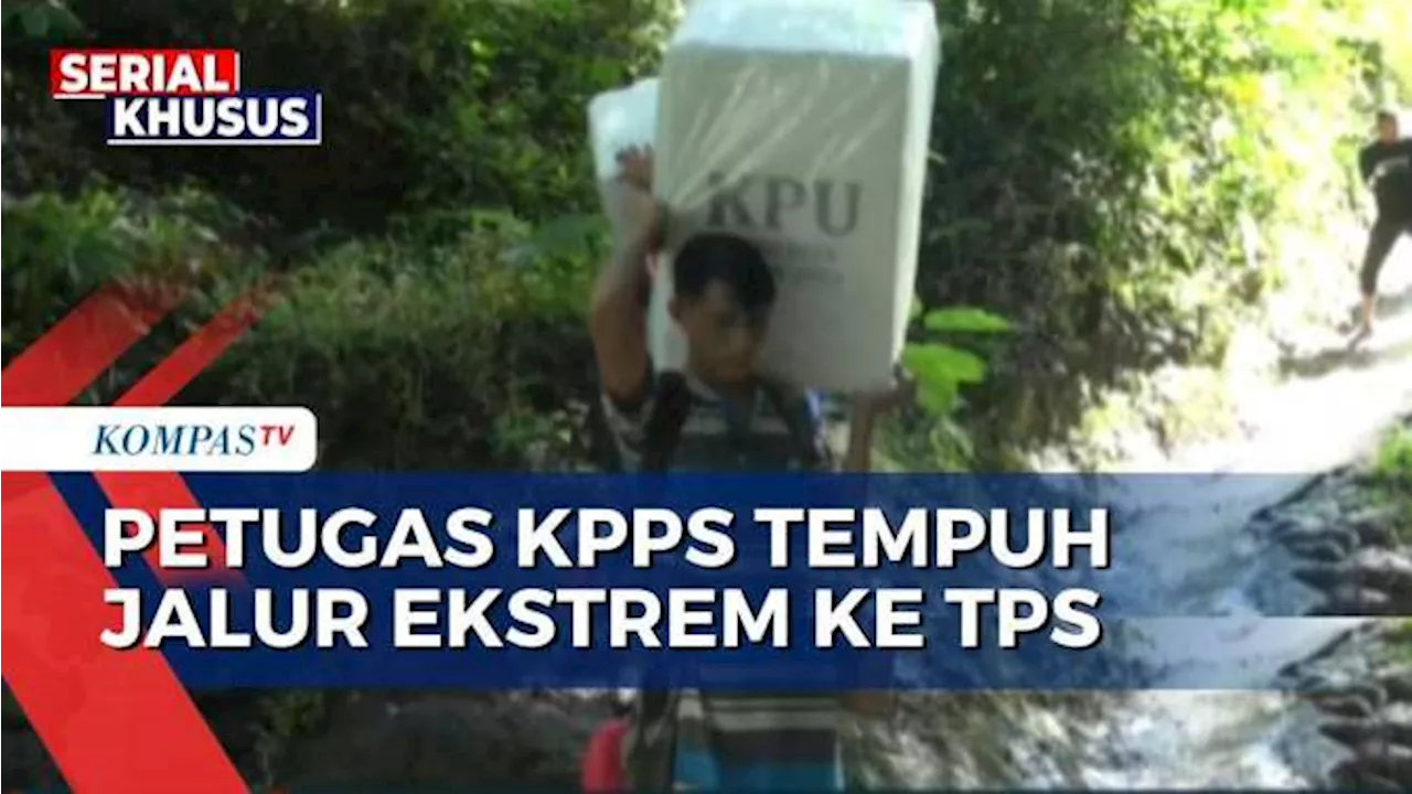 Perjuangan Petugas KPPS Tempuh Jalur Ekstrem Menuju TPS Terpencil di Kabupaten Bone Bolango