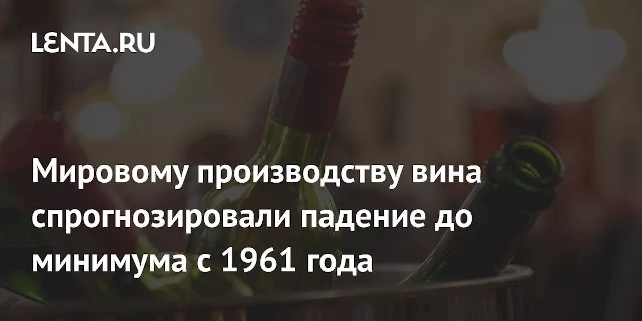 Производство вина упадет до минимальных показателей с 1961 года