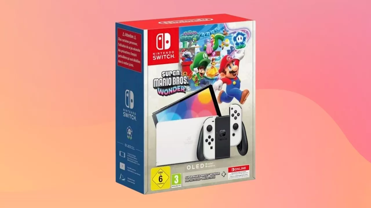 Nintendo Switch OLED Blanche avec Super Mario Bros. Wonder à 319,99 euros sur Cdiscount