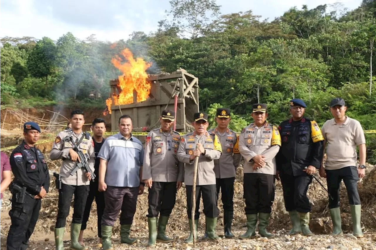 Kapolda Sumbar Pimpin Operasi Pemberantasan Tambang Ilegal di Solok Selatan