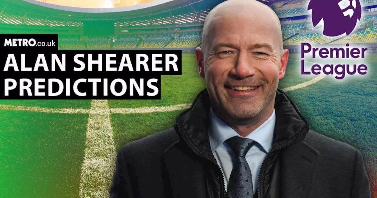 Alan Shearer's Premier League predictions including seismic Liverpool vs Man City clash