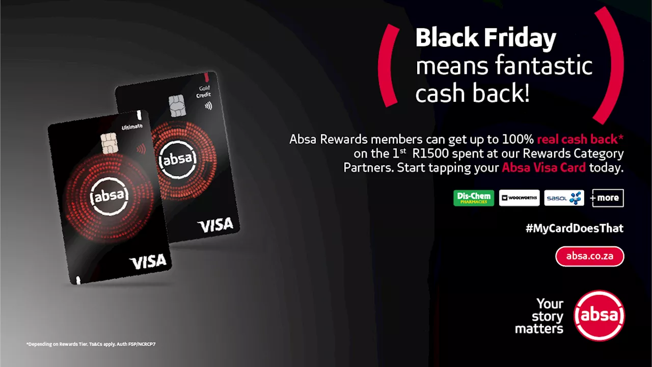 Absa Visa Card Offers Up to 100% Cash Back on Black Friday and Cyber Monday