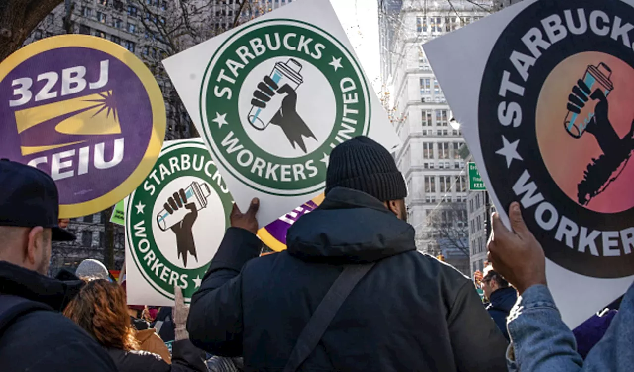 Starbucks workers file more labor complaints with NYC as union goes on largest-ever strike