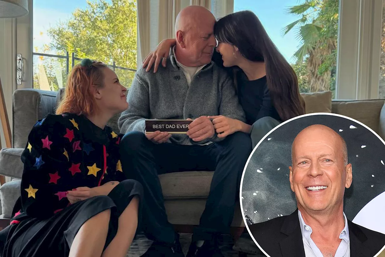 Bruce Willis shares emotional Thanksgiving moment with daughters Tallulah and Scout in rare photos: 'Grateful'