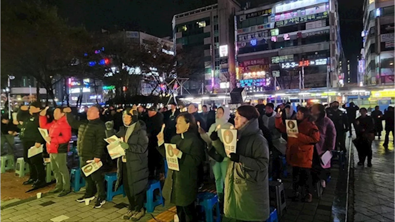 당진터미널 광장서 윤석열 퇴진 촛불문화제