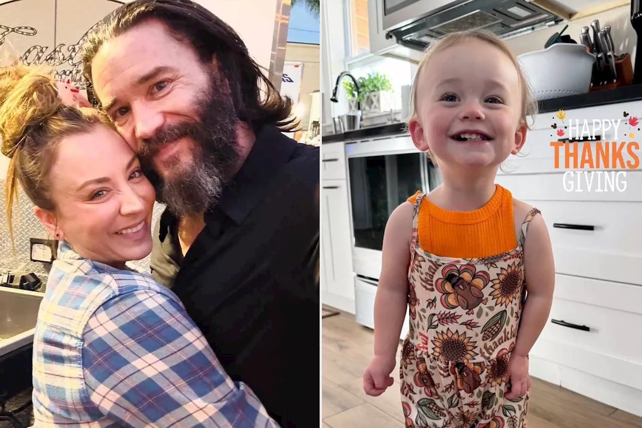 Kaley Cuoco and Fiancé Tom Pelphrey Celebrate Thanksgiving with Daughter Matilda in Cute Turkey-Printed Outfit