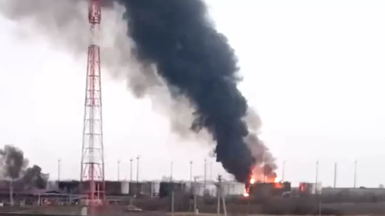 Ukraine war latest: 'Major fire' at Russian oil depot after Ukrainian drone attack