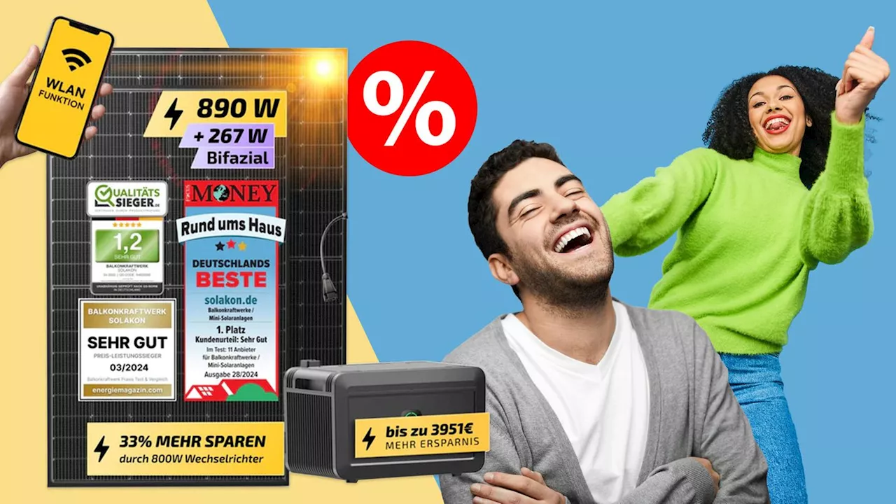 Balkonkraftwerk von Solakon am Black Friday: 2.000 Watt für 499 Euro