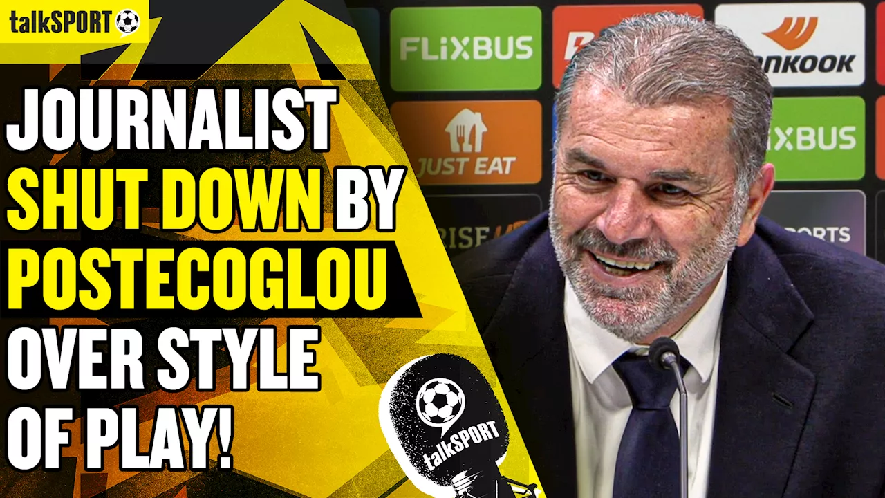 Ange Postecoglou cheekily shuts down journalists question over his style of football