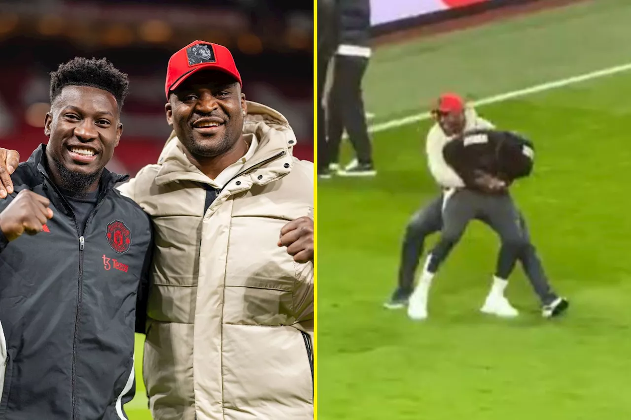 Francis Ngannou spotted wrestling Manchester United star to the ground just weeks after Conor McGregor...