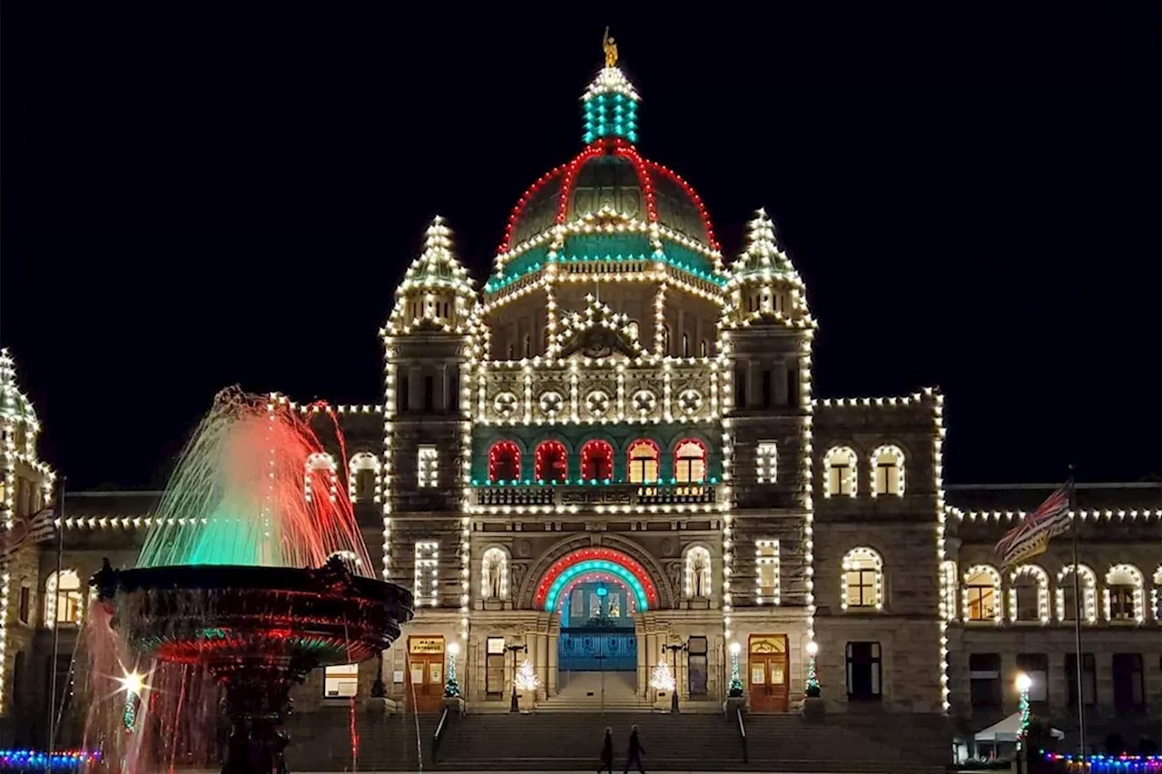 Festive light up kicks off holiday season at B.C. Legislature