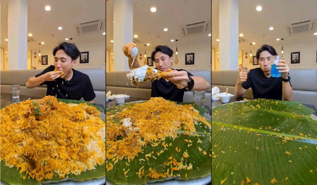 [Video] Lelaki Habiskan 8 Kg Nasi Biryani Dalam Masa 58 Minit Sahaja