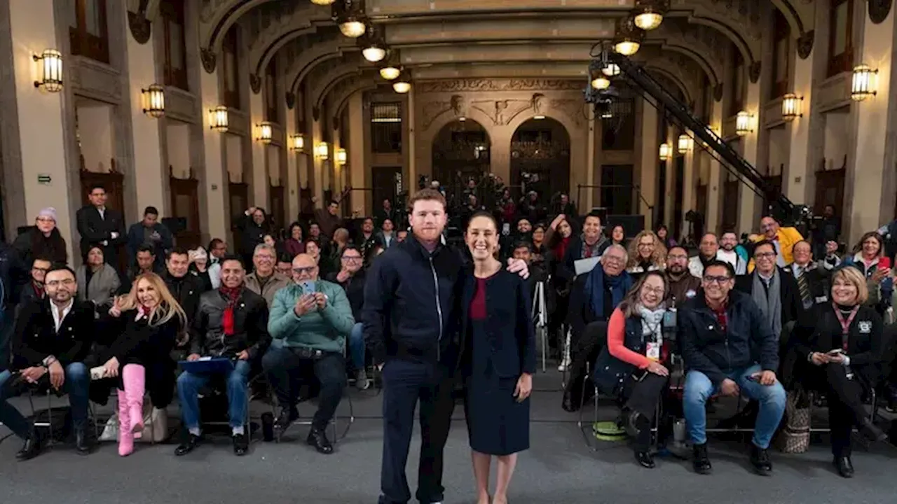 Canelo y presidenta Claudia Sheinbaum anuncian clase masiva de boxeo en México