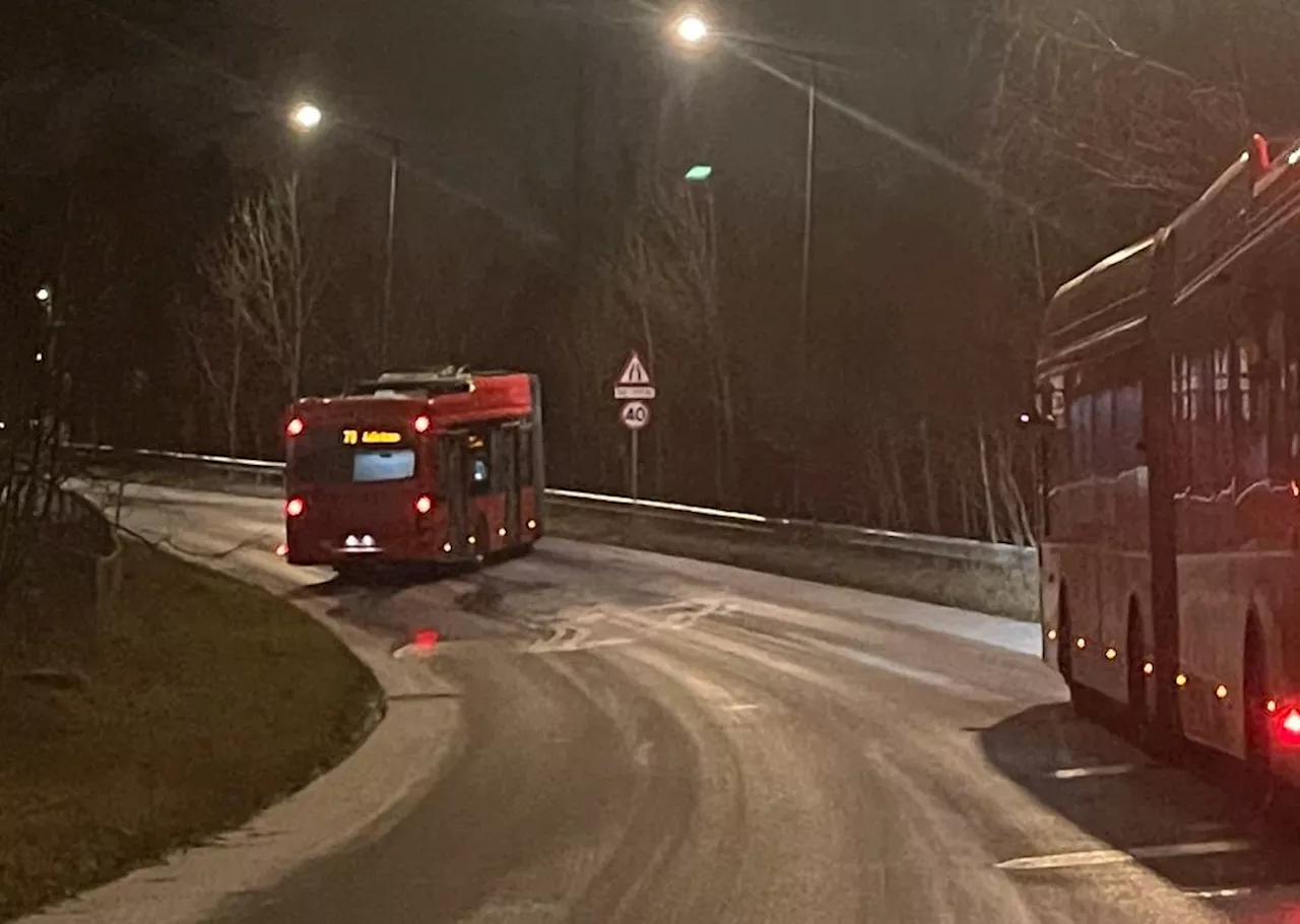 Såpeføre på Østlandet: – Trafikkaos