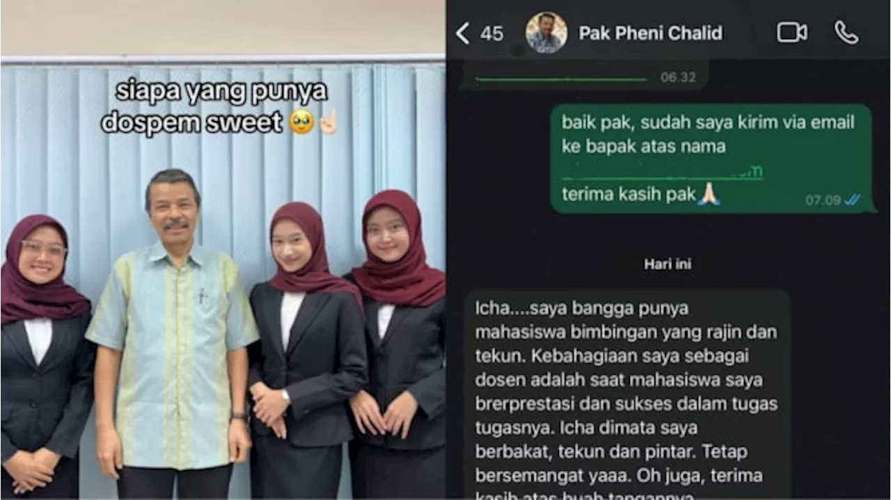 Bikin Mewek, Mahasiswi Ini Bagikan Cerita Betapa Baik dan Perhatian Sang Dosen Pembimbing