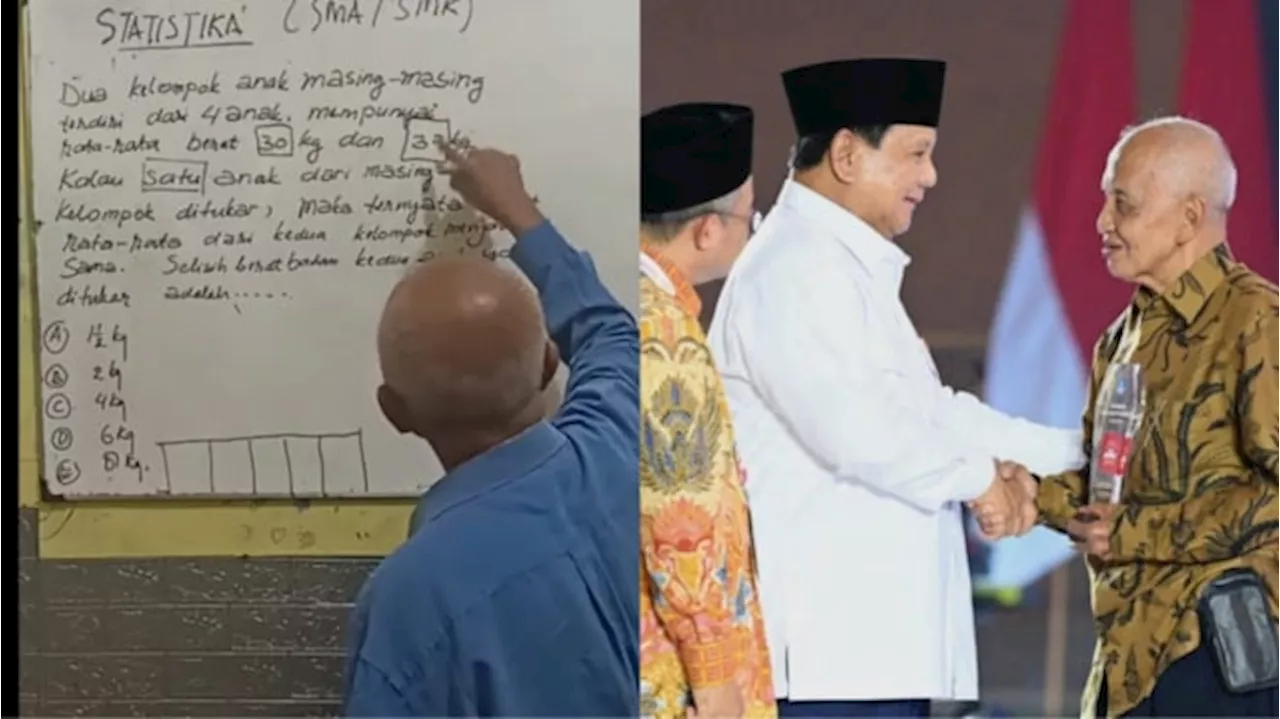 Prabowo Kenalkan Anugerah Spesial untuk Mbah Guru Matematika