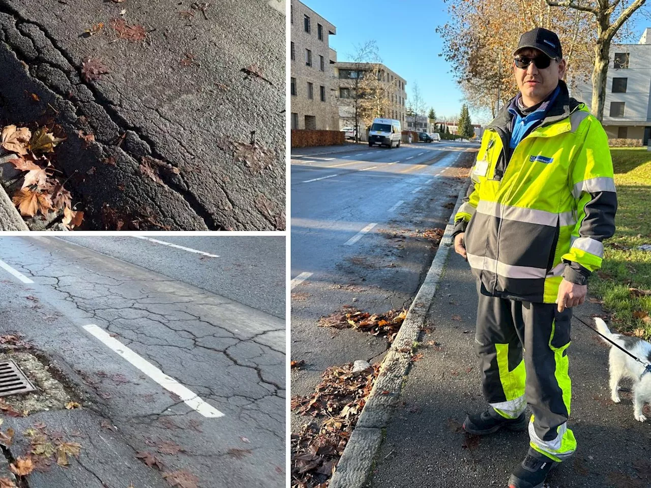 Beschädigte Straßen und Radstreifen in Dornbirn sorgen für Unmut