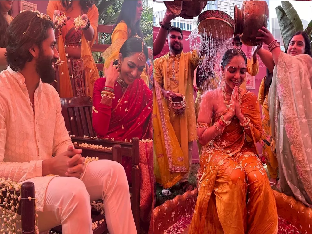  Sobhita Wedding : शोभिताला लागली नागा चैतन्यच्या नावाची हळद, पाहा PHOTO