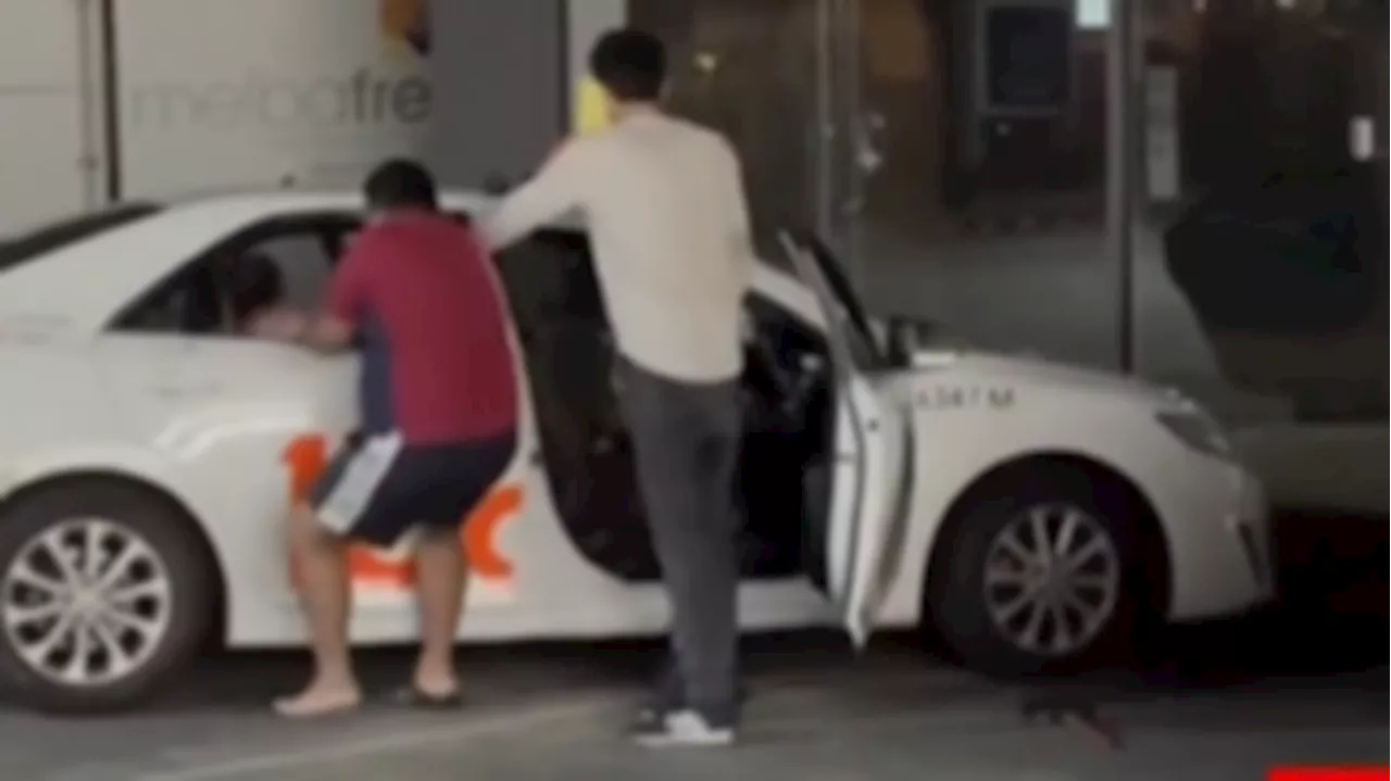 Taxi driver almost run over by his own car during dispute in Footscray, Melbourne