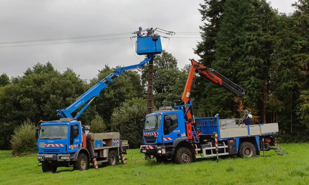 Enedis dans l'Orne rénove 22 km de réseau haute tension pour 1 570 foyers