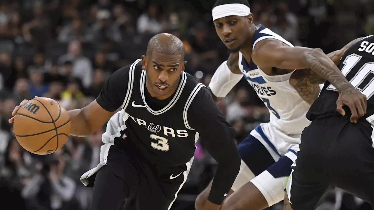 Johnson and Paul lead Spurs past Timberwolves 113103 as Popovich