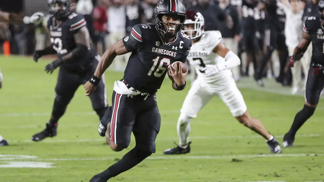 South Carolina runs over No. 10 Texas A&M 44-20 to finally beat an elite SEC team