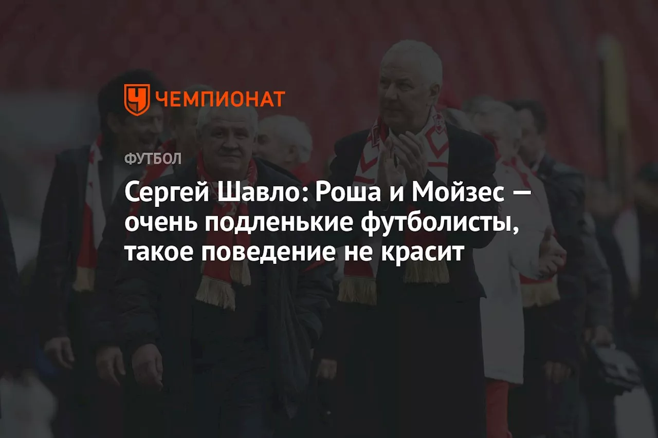 Сергей Шавло: Роша и Мойзес — очень подленькие футболисты, такое поведение не красит