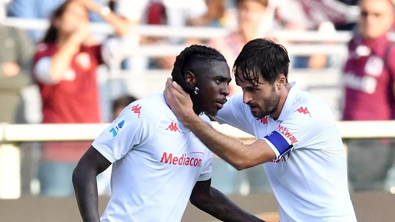 Torino-Fiorentina risultato 0-1: Kean gol, Palladino trova la settima vittoria di fila