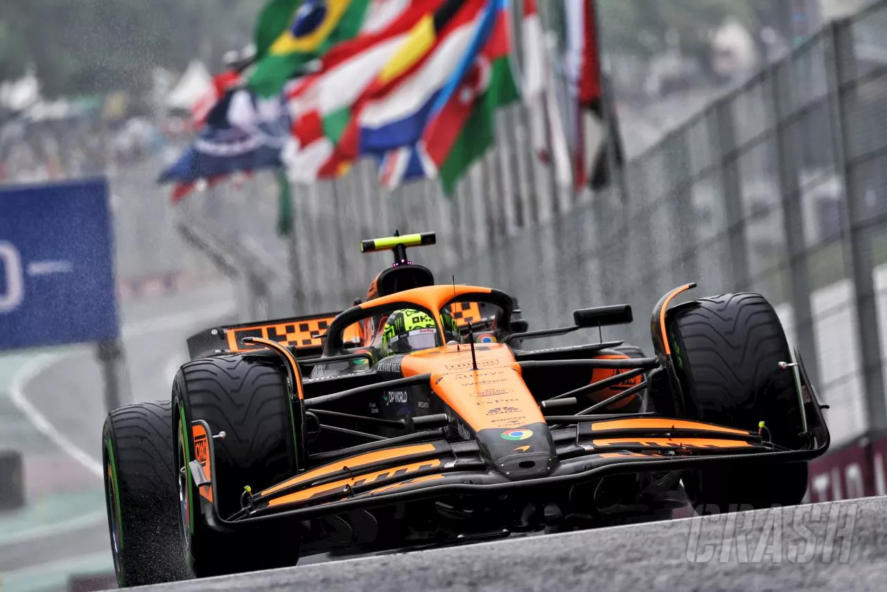 Lando Norris storms to Brazil pole in chaotic qualifying, shocker for Max Verstappen