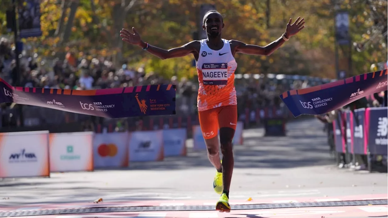 The Netherlands’ Abdi Nageeye wins thrilling men’s race at New York City Marathon