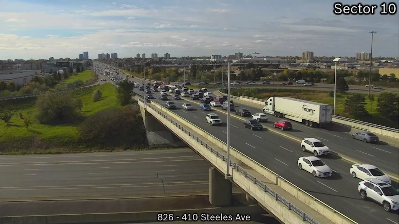 1 person in critical condition, another seriously injured in Hwy. 410 crash in Brampton