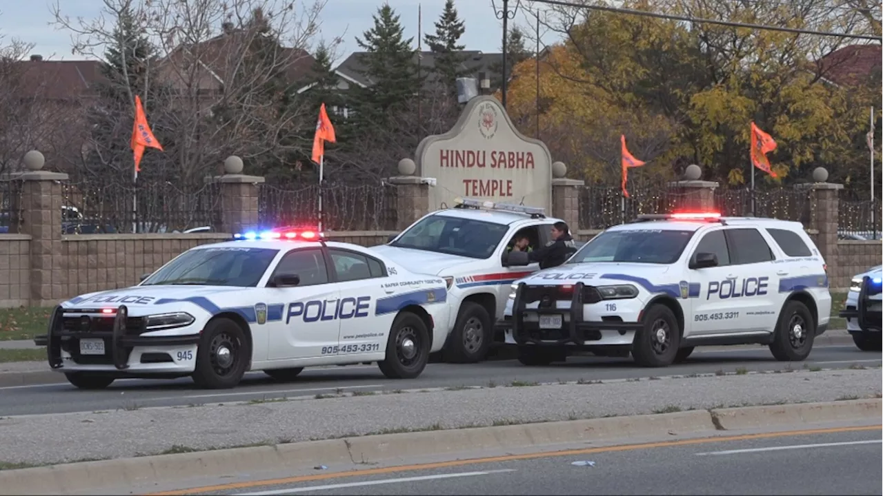 Increased police presence at Brampton Hindu temple after protest